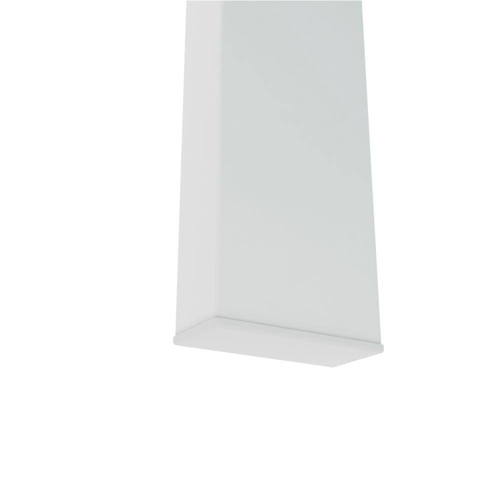 Rectangular Coffee Table/Tea Table, Metal Frame, 2-Tier Tempered Glass Shelves, for Living Room, , Waiting Room, White