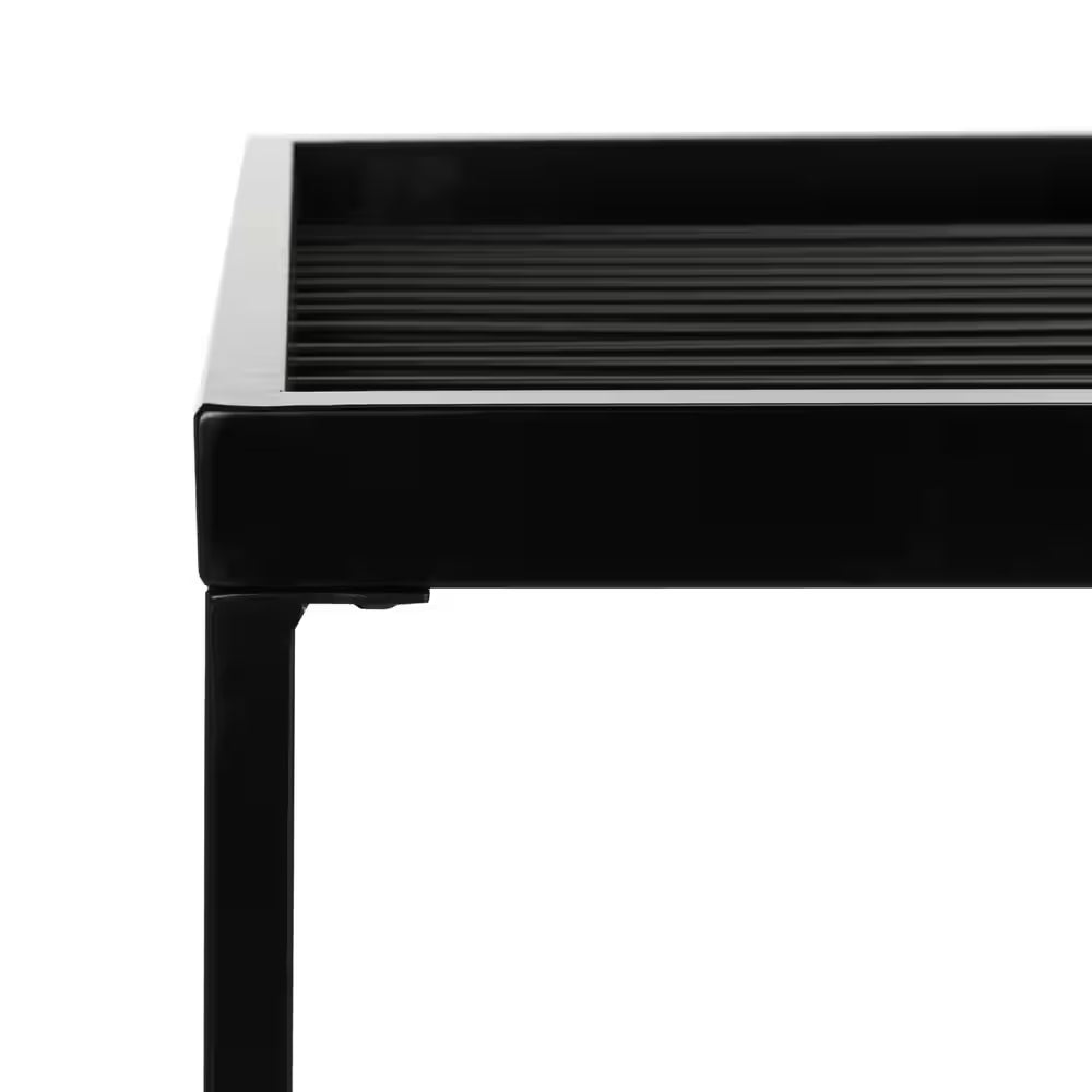 Zuri 48 In. White/Black Marble Coffee Table
